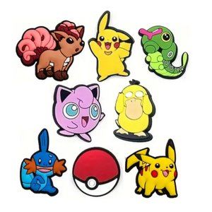 *NEW - 8-pcs* Pokemon Pikachu Video Game Shoe Charms for Your Crocs (Asst. B)